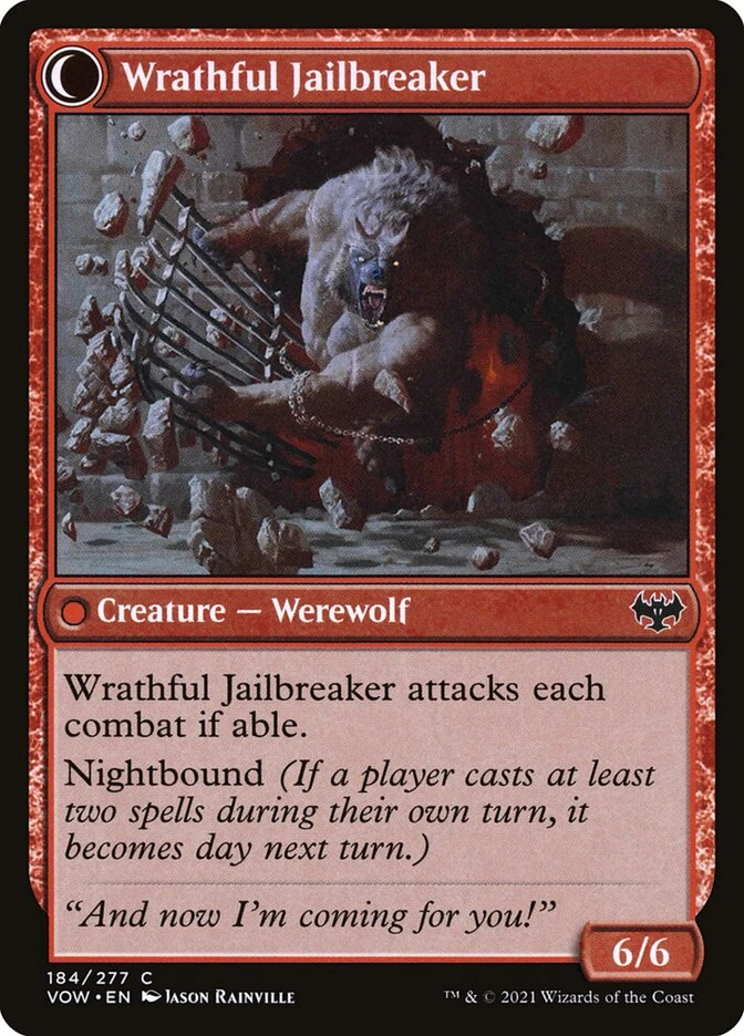 Weary Prisoner // Wrathful Jailbreaker — other side