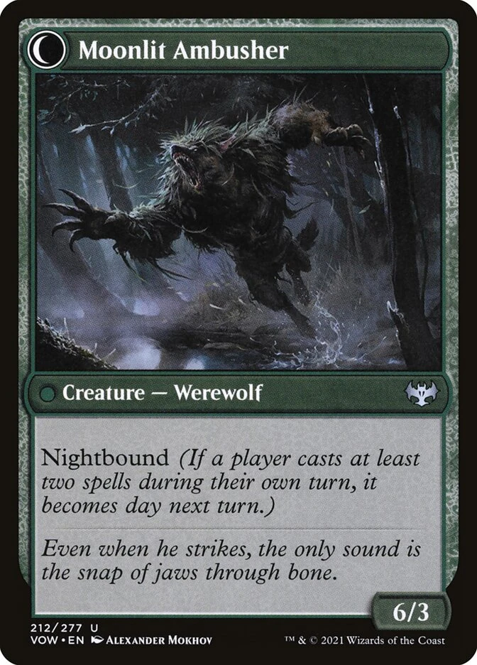 Oakshade Stalker // Moonlit Ambusher — other side
