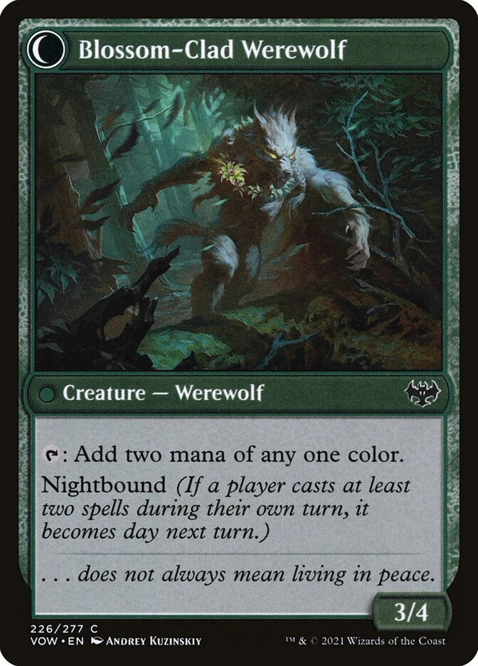 Weaver of Blossoms // Blossom-Clad Werewolf — other side