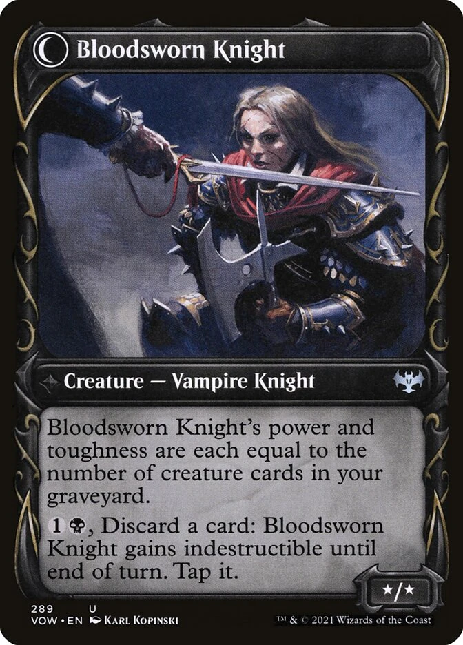 Bloodsworn Squire // Bloodsworn Knight — other side