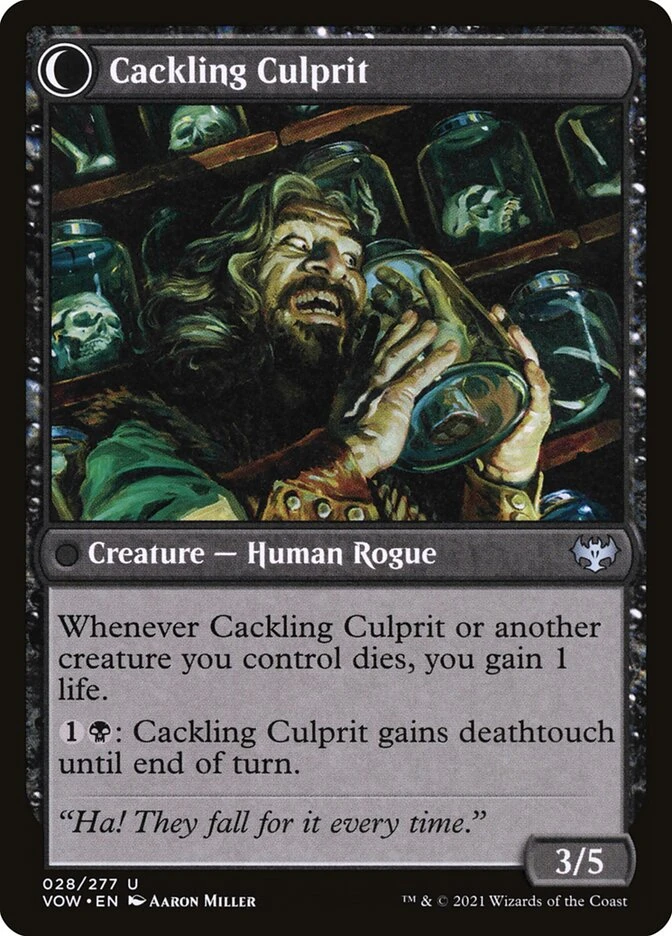 Panicked Bystander // Cackling Culprit — other side