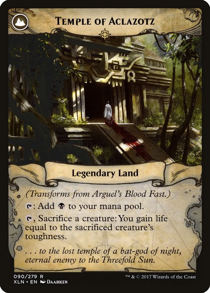 Arguel's Blood Fast // Temple of Aclazotz — other side