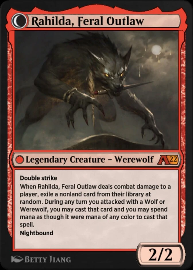 Rahilda, Wanted Cutthroat // Rahilda, Feral Outlaw — other side