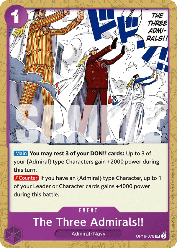 The Three Admirals!!