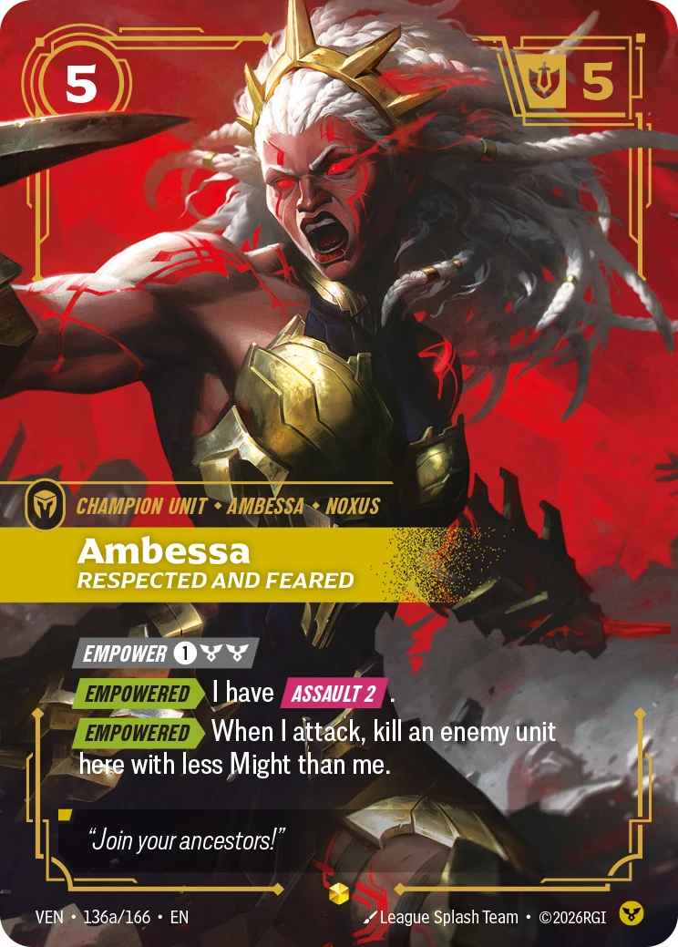 Ambessa, Respected and Feared