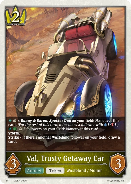 Val, Trusty Getaway Car