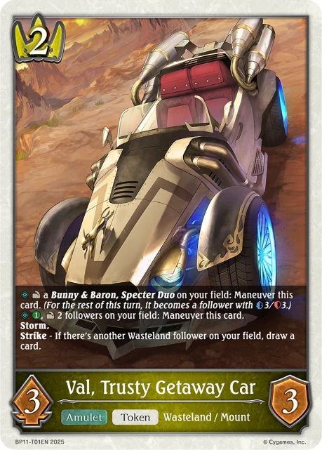 Val, Trusty Getaway Car