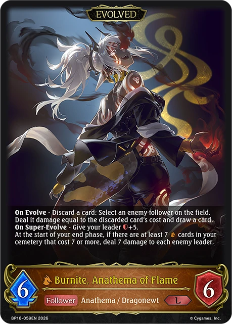 Burnite, Anathema of Flame