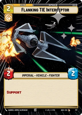Flanking TIE Interceptor