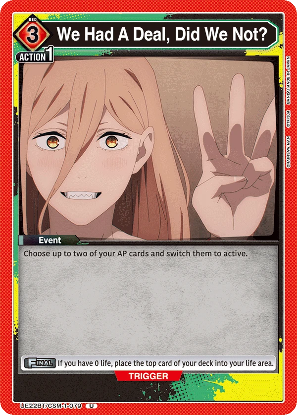We Had A Deal, Did We Not?