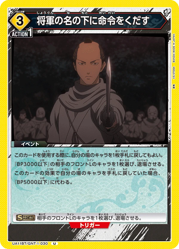 将軍の名の下に命令をくだす