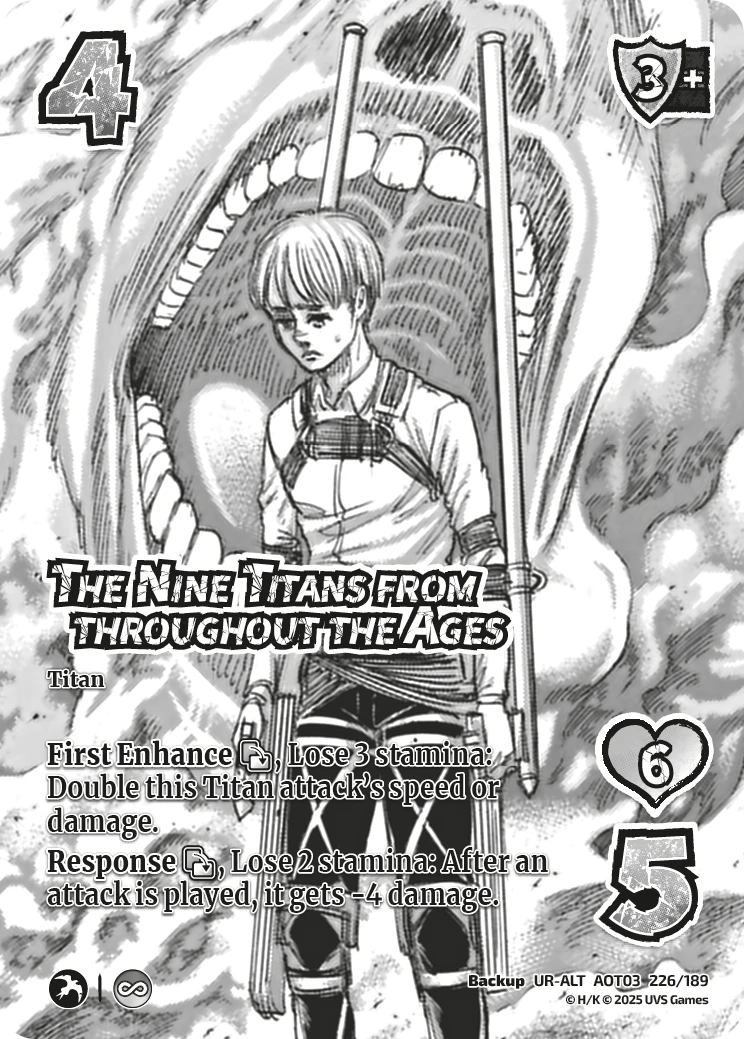 The Nine Titans from throughout the Ages