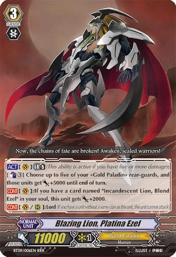 Blazing Lion, Platina Ezel