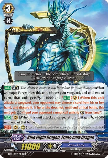 Blue Flight Dragon, Trans-core Dragon