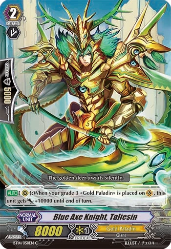 Blue Axe Knight, Taliesin
