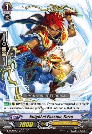 Knight of Passion, Torre