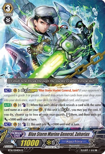 Blue Storm Marine General, Zaharias