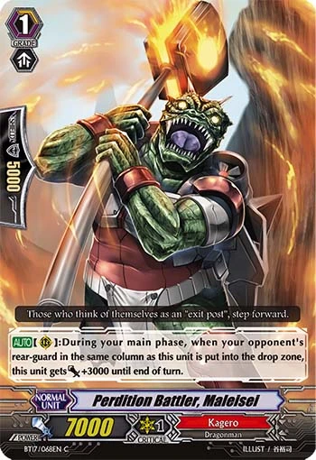 Perdition Battler, Maleisei