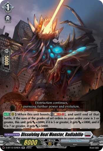 Dissolving Heat Monster, Radiabilio