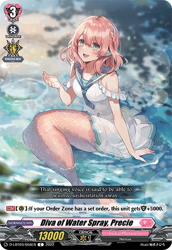 Diva of Water Spray, Precie