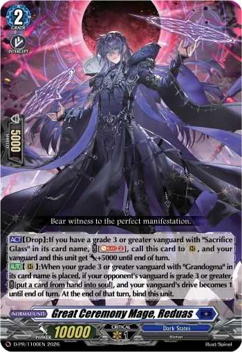 Great Ceremony Mage, Reduas