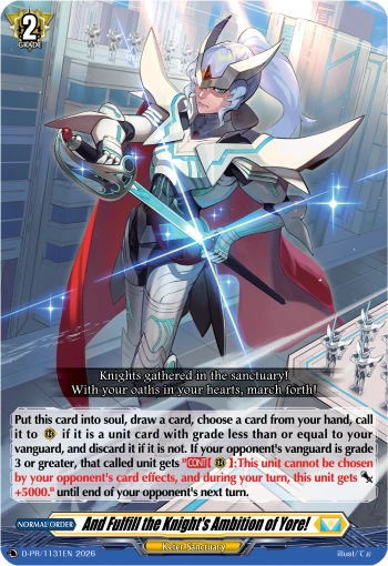 And Fulfill the Knight's Ambition of Yore!