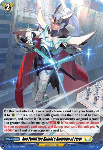 And Fulfill the Knight's Ambition of Yore!