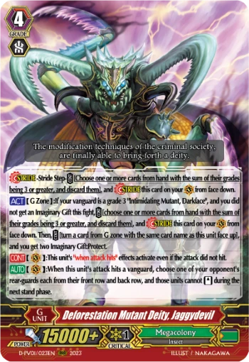 Deforestation Mutant Deity, Jaggydevil