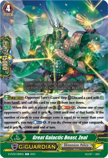Great Galactic Beast, Zeal