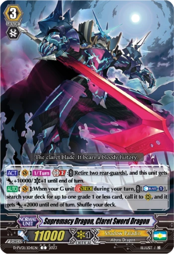 Supremacy Dragon, Claret Sword Dragon