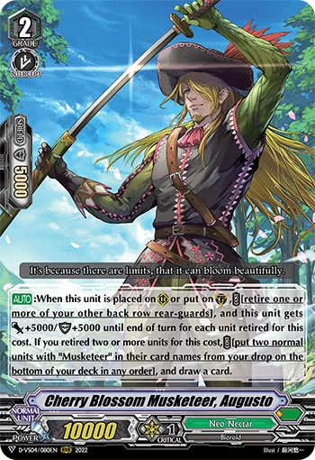 Cherry Blossom Musketeer, Augusto