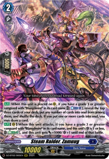 Steam Raider, Zamuug
