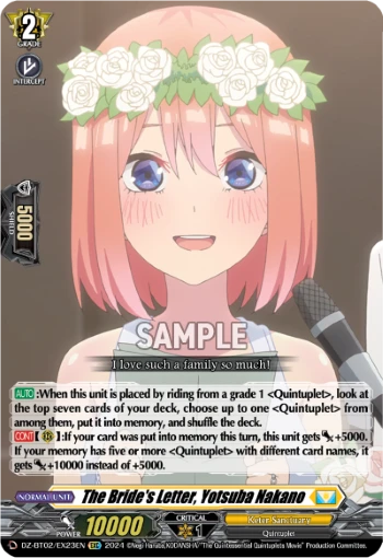 The Bride's Letter, Yotsuba Nakano