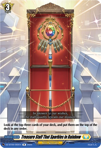 Treasure Staff That Sparkles in Rainbow
