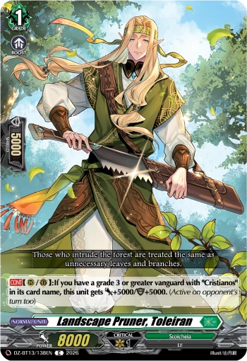 Landscape Pruner, Toleiran
