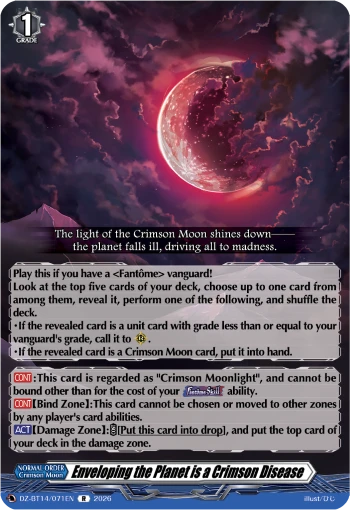 Enveloping the Planet is a Crimson Disease