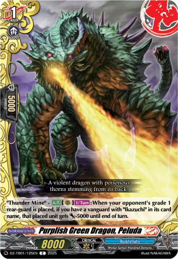 Purplish Green Dragon, Peluda