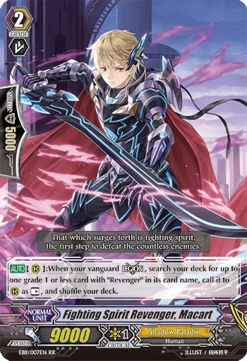 Fighting Spirit Revenger, Macart