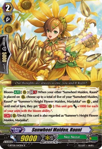 Sunwheel Maiden, Rauni