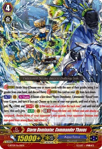 Storm Dominator, Commander Thavas