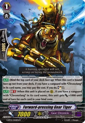 Forward-pressing Gear Tiger