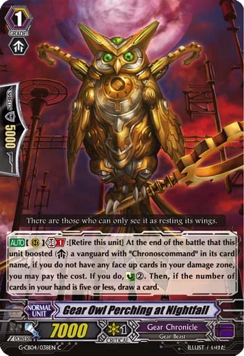 Gear Owl Perching at Nightfall