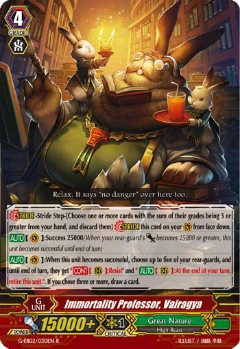 Immortality Professor, Vairagya