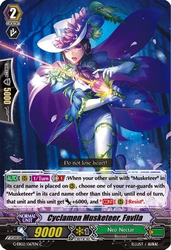 Cyclamen Musketeer, Favila