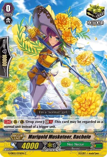 Marigold Musketeer, Rachele