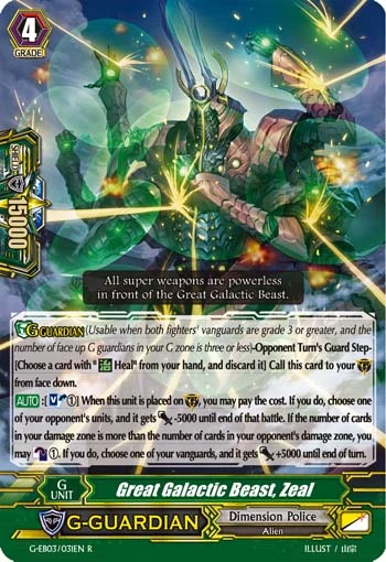 Great Galactic Beast, Zeal