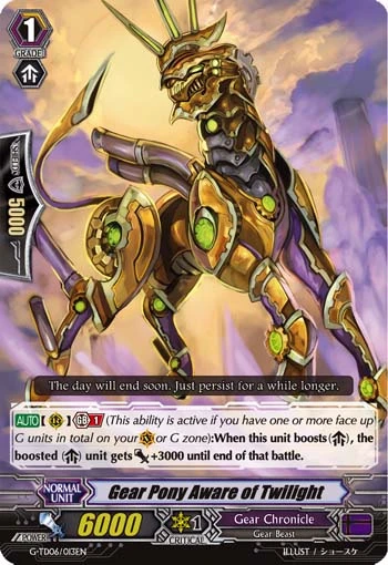 Gear Pony Aware of Twilight