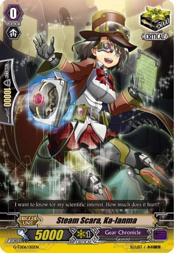 Steam Scara, Ka-lanma