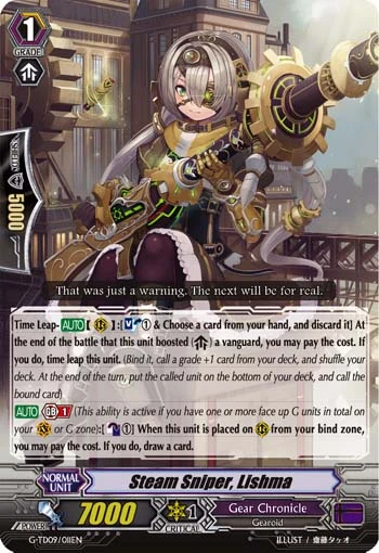 Steam Sniper, Lishma
