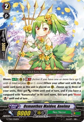 Osmanthus Maiden, Anelma